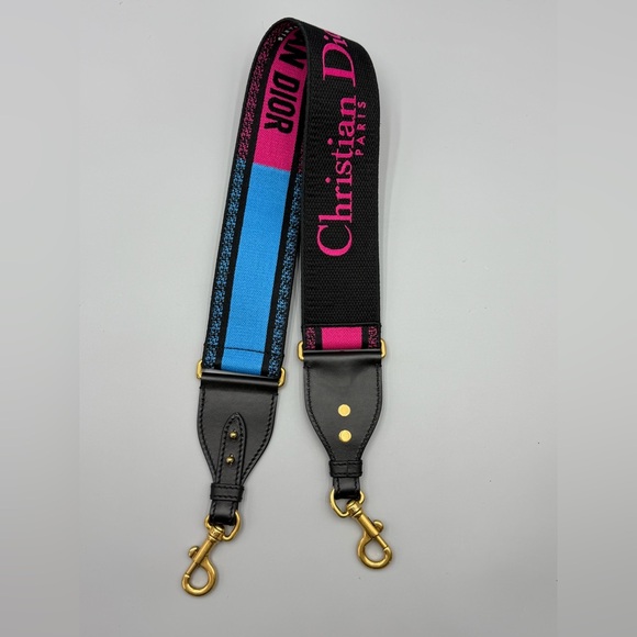 Dior Shoulder Guitar Strap Black/Pink/Blue - Picture 2 of 6